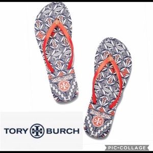 Tory Burch Thongs Wedge Flip Flops Sandals sz 10